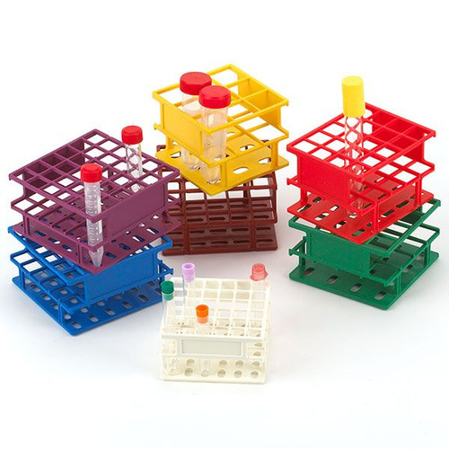 16 place nylon wireless tube rack white